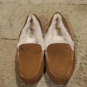 Koolaburra Tan Suede Moccasin Slippers